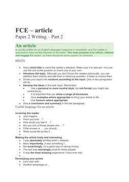 FCE Essay Writing Guide and Examples | PDF | Essays | Reason