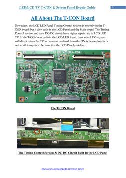 T-CON Board Repair and Function Guide | PDF | Liquid Crystal Display ...