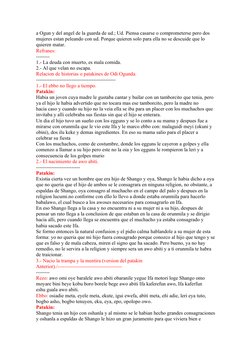 a Ogun y del angel de la guarda de ud.; Ud. Piensa casarse o comprometerse pero dos
mujeres estan peleando con ud. Porque qui