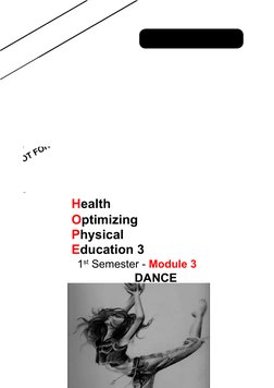 Hope 3 Dance Module PE 12, HOPE 3, Q2, Module 3, Lesson 6-7 by Farrah | PDF | Physical ...