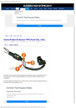 Parte 1 -Cómo Probar el Sensor TPS (Ford (https://autotecnico-online.com/ford) 5.0L, 5.8L)
https://autotecnico-online.com/for