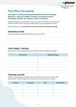Comprehensive Test Plan Template | PDF | Scope (Computer Science ...