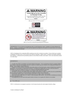 SRS textos dentro de los dos parasoles 
 SRS textos fuera de las dos parasoles 
 SRS en el texto de la extrema derecha del p