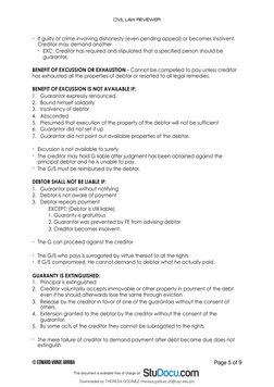 Credit Transactions Law Summary | PDF | Guarantee | Surety
