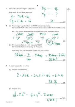 Stage 8 Maths Progression Test Paper | PDF | Triangle | Area