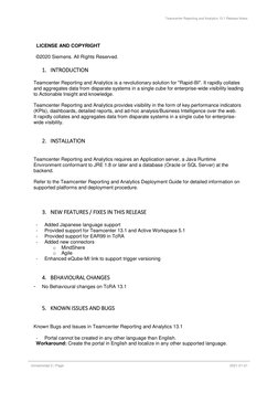 Teamcenter Reporting and Analytics 13.1 Release Notes 
 
Unrestricted 2 | Page 
 
2021-01-21 
 
 
LICENSE AND COPYRIGHT 
 
©2