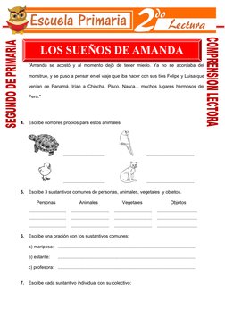 www.EscuelaPrimaria.net                                  Segundo de
Primaria
"Amanda  se  acostó  y al momento  dejó  de  ten