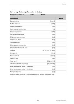 Compressor and Chiller Commissioning Checklist | PDF | Equipment ...