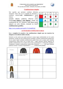 Ejercicios de Combinaciones Simples para Primaria | PDF