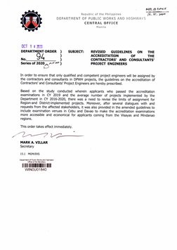 DPWH Project Engineer Accreditation Guidelines | PDF | Engineer ...