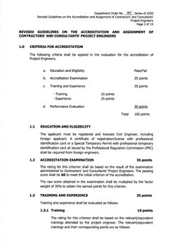 DPWH Project Engineer Accreditation Guidelines | PDF | Engineer ...