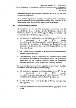 DPWH Project Engineer Accreditation Guidelines | PDF | Engineer ...