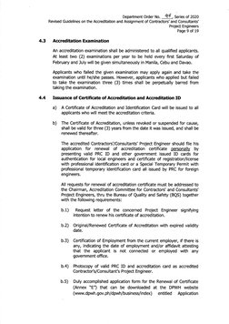 DPWH Project Engineer Accreditation Guidelines | PDF | Engineer ...
