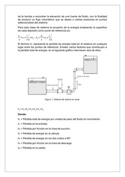 de la bomba o encontrar la elevación de una fuente de fluido, con la finalidad
de producir un flujo volumétrico que se desea