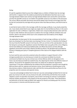 Ruling: 
SC said the appellants failed to prove their alleged status as children of Rafael Litam by marriage 
with Sia Khin.