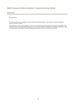 AXIS Camera Station Solution Troubleshooting Guide: User Manual | PDF ...