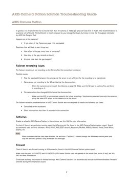 AXIS Camera Station Solution Troubleshooting Guide: User Manual | PDF ...