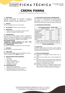 Data de Criação:11/11/2020 
Alteração: 08/12/2020 
Versão:04 
 
 
 
 
 
 
 
1. 
DESCRIÇÃO:  
Preparado semi-elaborado par
