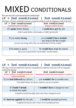 Mixed Conditionals Explained | PDF | Language Arts & Discipline