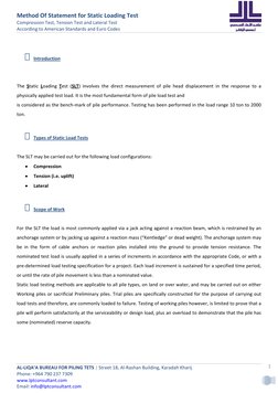 Static Load Testing Method Statement | PDF | Computer Programming ...