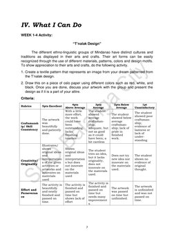 3RD Quarter Grade 7 Arts Learning Activity Sheets Week 1 8 Final | PDF ...