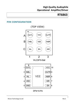 RT6863 Audiophile Op-Amp Datasheet | PDF | Amplifier | Analog To ...