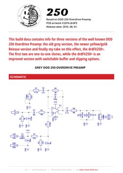 ギター HORAMA ENGINEERING DOD 250 Grey Spec Grey Dod 250 Overdrive Preamp: Schematic | PDF | Electricity
