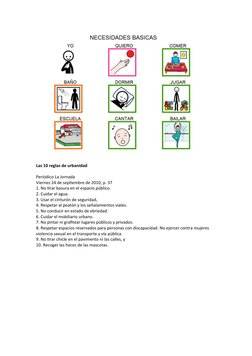 Las 10 reglas de urbanidad
Periódico La Jornada
Viernes 24 de septiembre de 2010, p. 37
1. No tirar basura en el espacio públ