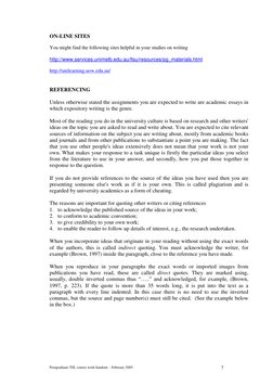 Postgraduate TSL course work handout – February 2005 
7 
ON-LINE SITES  
 
You might find the following sites helpful in your