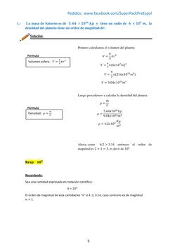 Pedidos:  www.facebook.com/SuperPackPreEspol 
 
1.- 
 La masa de Saturno es de  𝟓. 𝟔𝟒 × 𝟏𝟎𝟐𝟔 𝒌𝒈  y  tiene un radio d