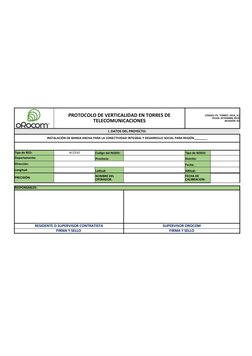 Protocolo de Verticalidad de Torres | PDF | Telecomunicaciones ...