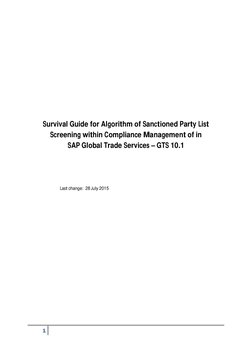 SPL Screening Guide for SAP GTS | PDF | Search Engine Optimization ...