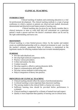 CLINICAL TEACHING 
INTRODUCTION
                         Clinical teaching of students and