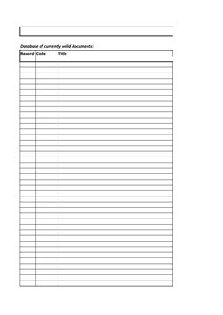 Document Control Log Template | PDF