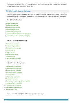 SAP HR Module Training Guide | PDF | Payroll | Human Resource Management
