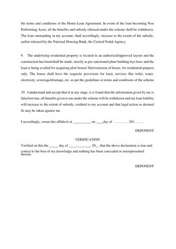 the terms and conditions of the Home Loan Agreement. In event of the loan becoming Non 
Performing Asset, all the benefits an