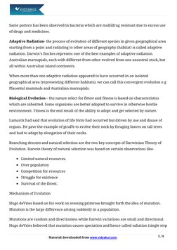 Class 12 Evolution Revision Notes | PDF | Abiogenesis | Life