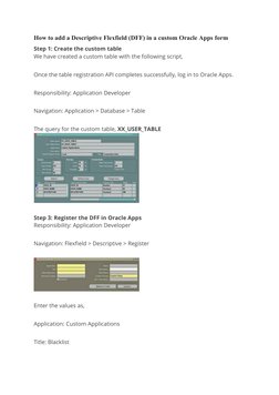 Adding DFF in Oracle Apps R12 Forms | PDF | Table (Database) | Databases