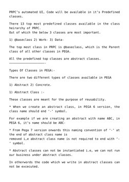 Pega Class Structure and Inheritance | PDF | Class (Computer ...