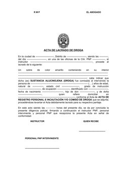 R M P                                                                               EL ABOGADO
ACTA DE LACRADO