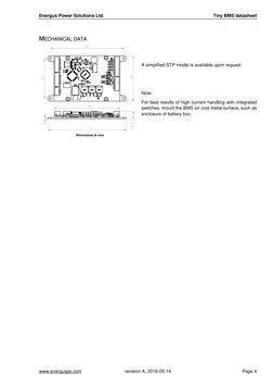 Energus Power Solutions Ltd. 
 
Tiny BMS datasheet 
 
www.energusps.com 
revision A, 2016-05-14 
Page 4 
MECHANICAL DATA