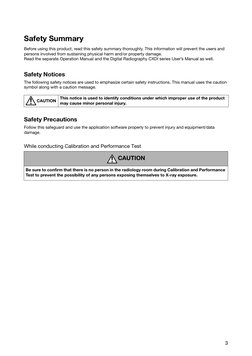 3
Safety Summary
Before using this product, read this safety summary thoroughly. This information will prevent the users and