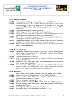 SDHO Increment II, Initial Site Development 
Pk1 (6600041347) & Pk2 (6600042398) 
 
METHOD STATEMENT FOR PLASTERING ON 
CMU