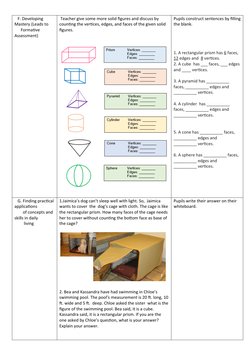 Visualizing Solid Figures Lesson Plan | PDF | Rectangle | Length