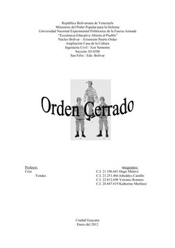 República Bolivariana de Venezuela
Ministerio del Poder Popular para la Defensa 
Universidad Nacional Experimental Politécnic