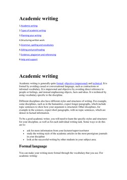 Academic writing  
1.Academic writing   (https://sydney.edu.au/students/writing.html)
2.Types of academic writing   (https://