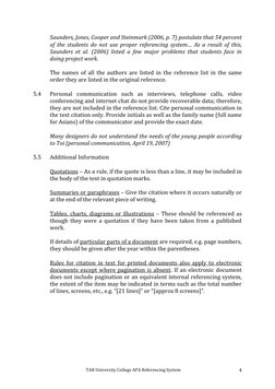 TAR University College APA Referencing System 
4 
 
Saunders, Jones, Cooper and Steinmark (2006, p. 7) postulate that 54 perc