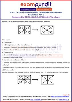 Coding Decoding Questions for Bank Exams | PDF | Quiz | Consonant