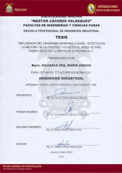 UNIVERSIDAD ANDINA 
“NESTOR CÁCERES VELÁSQUEZ” 
FA CU LTA D  DE INGENIERIAS Y  CIENCIAS PURAS
ESCUELA PROFESIONAL DE INGENIER