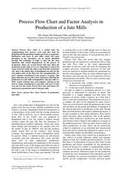 Process Flow Chart and Factor Analysis in Production of A Jute Mills ...